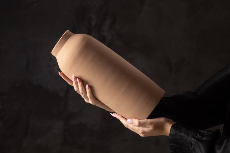 Hivah Vase - Mocha Brown Vases - 1