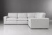 Bexley Leather Grand Corner Couch Set - Pearl Couches - 3