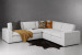 Bexley Leather Grand Corner Couch Set - Pearl Couches - 1