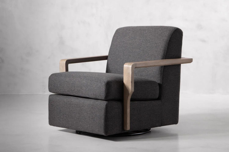 Demo - Elara Swivel Armchair - Shadow Demo Clearance - 1