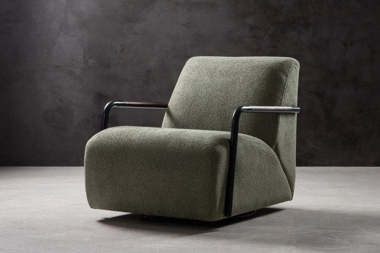 Demo - Travon Swivel Armchair - Luma Fossil Demo Clearance - 1