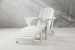 Hampton Patio Lounge Chair & Footrest - White Home - 2