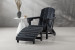 Hampton Patio Lounge Chair & Footrest - Charcoal Patio Chairs - 1