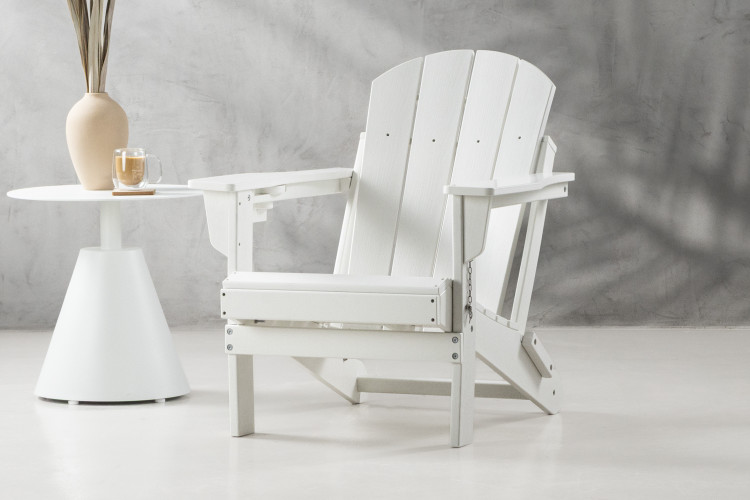 Hampton Patio Lounge Chair - White Patio Chairs - 1