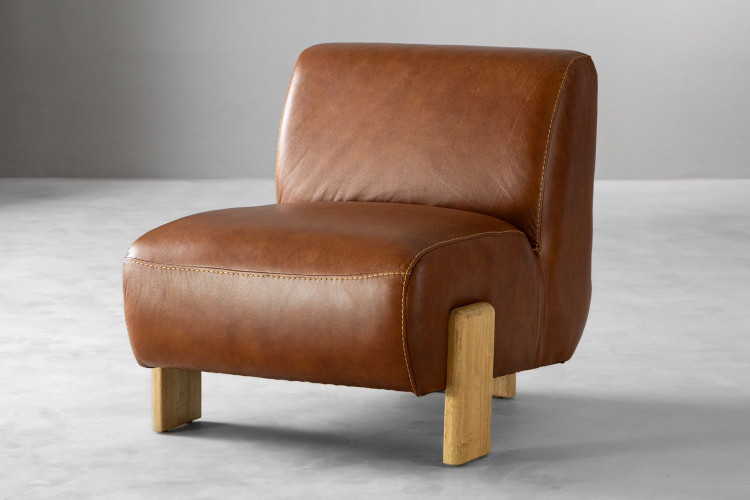 Demo - Takara Leather Chair - Burnt Tan Demo Clearance - 1