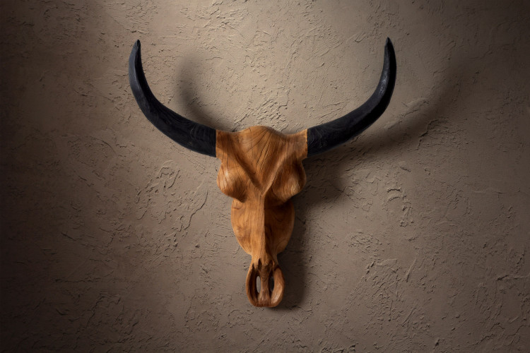 Brangus Wooden Sculpture Sculptural Art - 6