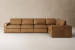 Bexley Leather Grand Corner Couch Set - Sahara Modular Couches - 2