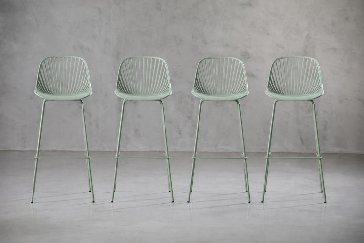 Demo - Yara Tall Bar Chair - Set of 4 Sage Demo Clearance - 1