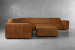 Demo - Jagger Leather Modular - Grand Corner Couch with Ottoman - Desert Tan Demo Clearance - 3