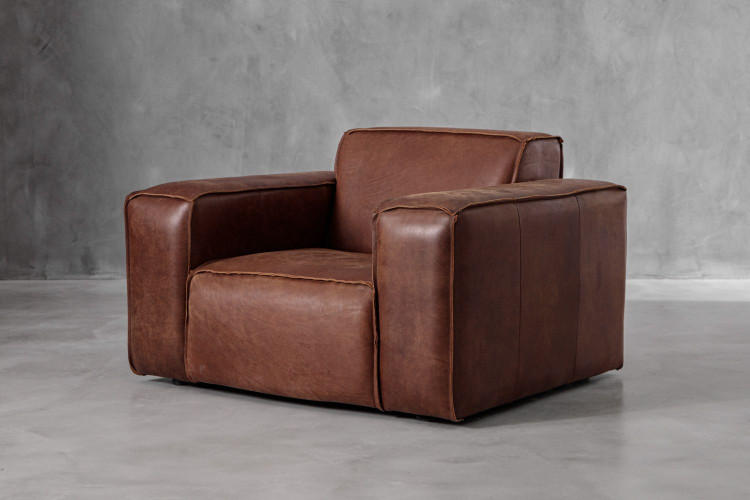 Demo - Jagger Leather Armchair - Spice Demo Clearance - 1