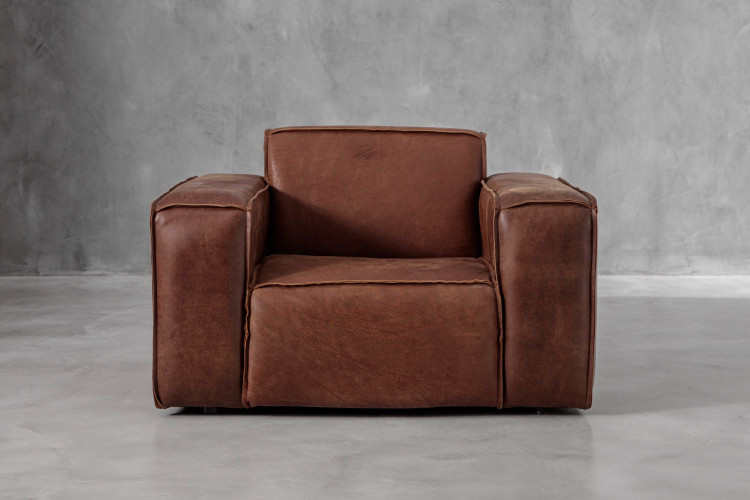 Demo - Jagger Leather Armchair - Spice Demo Clearance - 1