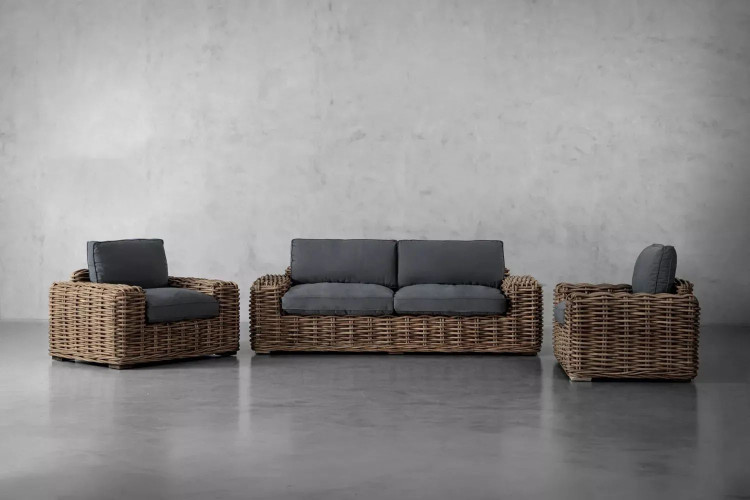 Demo - Panama Patio Lounge Set - Slate Demo Clearance - 1