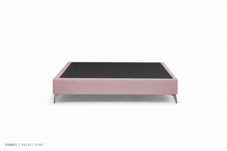 Maya Bed Base - Queen - Velvet Pink Bed Bases - 1