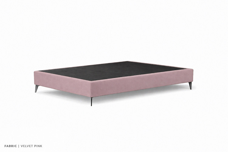 Maya Bed Base - Queen - Velvet Pink Bed Bases - 1