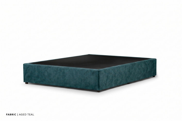 Zoey Bed Base - Queen - Aged Teal Queen Bed Bases - 1