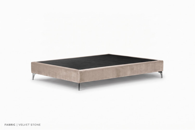 Maya Bed Base - Double - Velvet Stone Bed Bases - 1