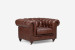 Jefferson Chesterfield Leather Armchair - Brown Demo Clearance - 3