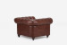 Jefferson Chesterfield Leather Armchair - Brown Demo Clearance - 7