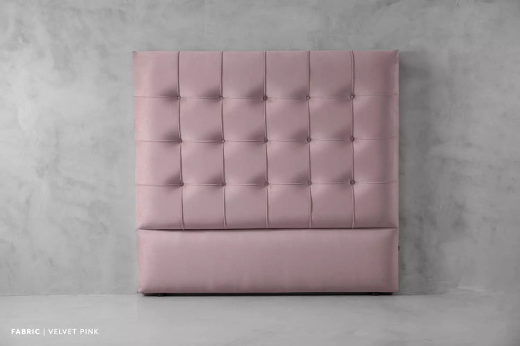 Demo - Ariella Headboard - Queen - Velvet Pink Demo Clearance - 1