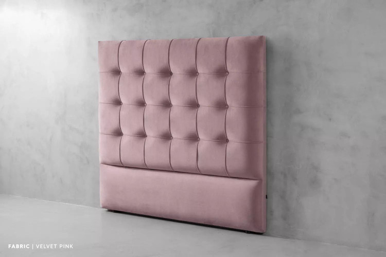 Demo - Ariella Headboard - Queen - Velvet Pink Demo Clearance - 1