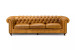 Demo - Jefferson Chesterfield 3-Seater Leather Couch - Tan Brown Demo Clearance - 1