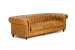 Demo - Jefferson Chesterfield 3-Seater Leather Couch - Tan Brown Demo Clearance - 6