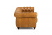 Demo - Jefferson Chesterfield 3-Seater Leather Couch - Tan Brown Demo Clearance - 7