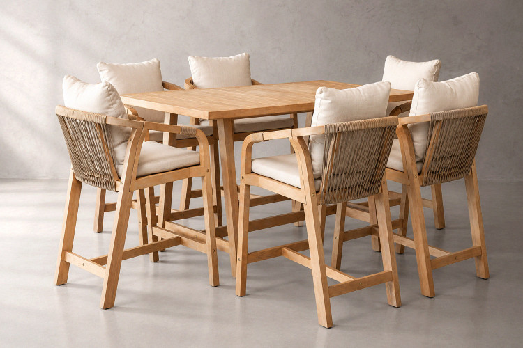 Protective Cover - Luciana 6-Seater Patio Cocktail Set - Grey Protective Covers - 1
