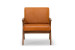 Demo - Salvino Leather Armchair - Tan Demo Clearance - 3