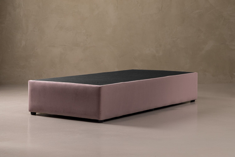 Zoey Bed Base - Single - Velvet Pink Bed Bases - 1