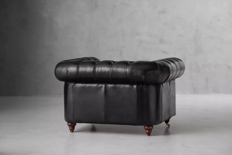Demo - Jefferson Chesterfield Leather Armchair - Burnt Tobacco Demo Clearance - 2