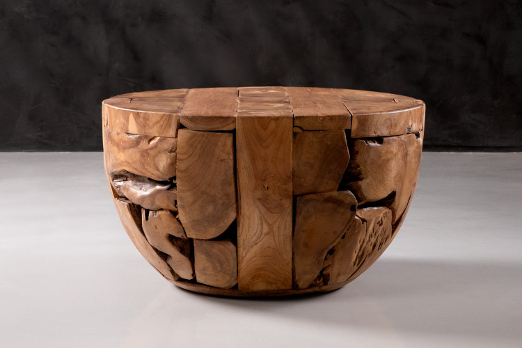 Lyra Teakroot Coffee Table - Semicircle Coffee Tables - 1