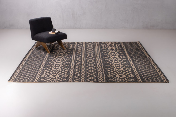 Ziyah Patio Rug - Black - Large Patio Rugs - 1