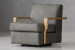 Demo - Elara Leather Swivel Armchair - Graphite Demo Clearance - 3
