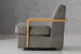 Demo - Elara Leather Swivel Armchair - Graphite Demo Clearance - 5