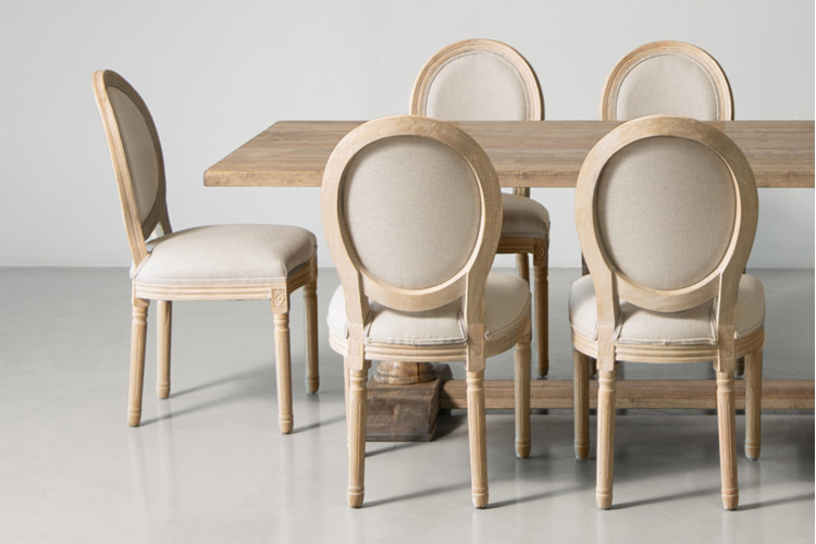 Bordeaux Olivia 6-Seater Dining Set - 1.9m - Stone Dining Sets - 1