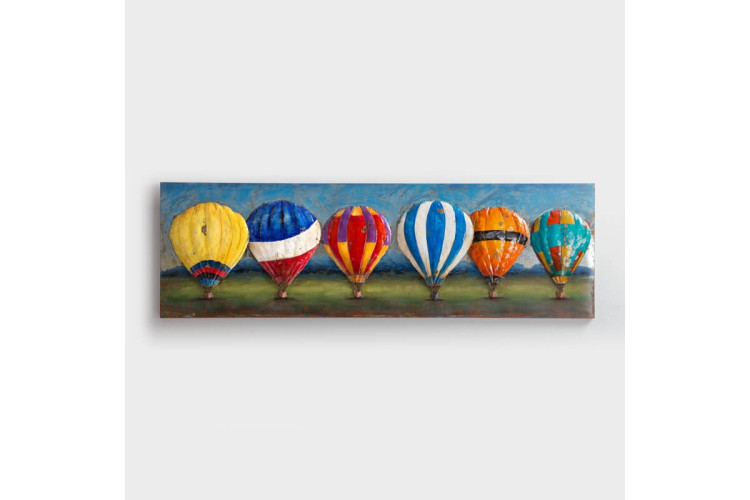 PT-T150746 - 3D Metal Wall Art - Hot Air Balloons -