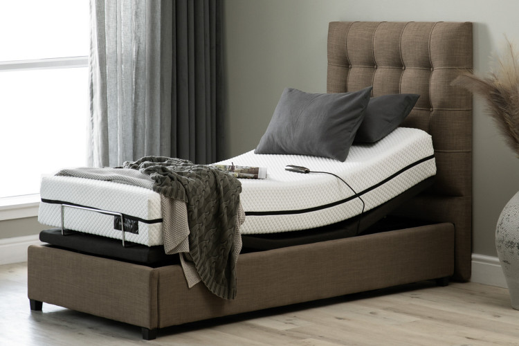 SlumberFlex Ariella Adjustable Bed - Single XL - Alaska Brown Adjustable Single XL Beds - 1