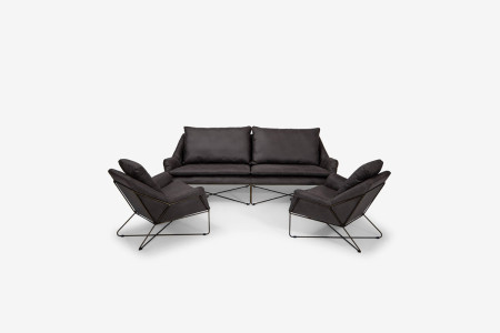 Lancia Lounge Suite - Aged Charcoal | Armchairs | Living | Cielo -