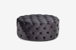 Arden Tufted Ottoman - Graphite -