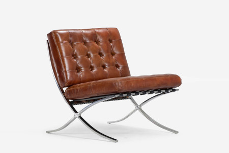 Replica Barcelona Leather Chair - Tan