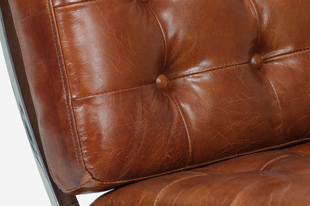Replica Barcelona Leather Chair - Tan -