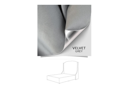 Audrey bed - Single XL | Velvet Grey