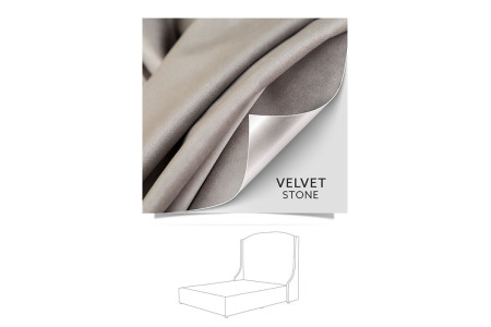 Audrey bed - Single XL | Velvet Stone