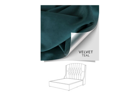 Charlotte bed - Single XL | Velvet Teal