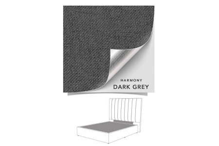 Harlem Bed - Single Extra Length | Harmony Dark Grey