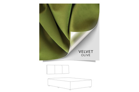 Gemma Bed - Single XL |  Velvet Olive