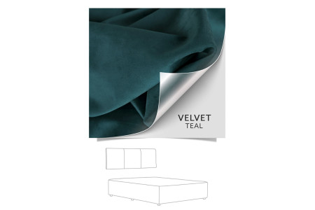 Gemma Bed - Single XL | Velvet Teal
