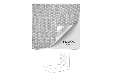Catherine Diamond Tufted Bed - Three Quarter | Fusion Mist