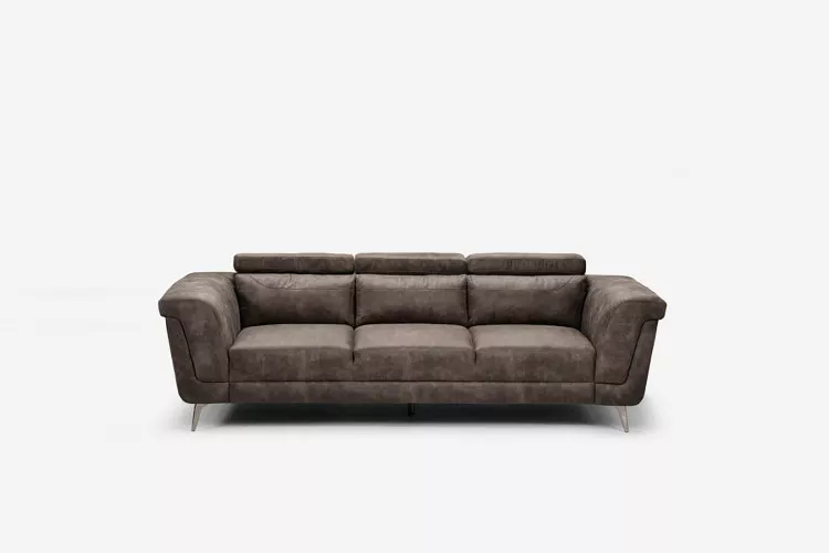 Laurence 3 Seater Couch - Fossil Fabric Couches - 1